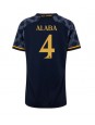 Real Madrid David Alaba #4 Replika Borta Kläder Dam 2023-24 Kortärmad